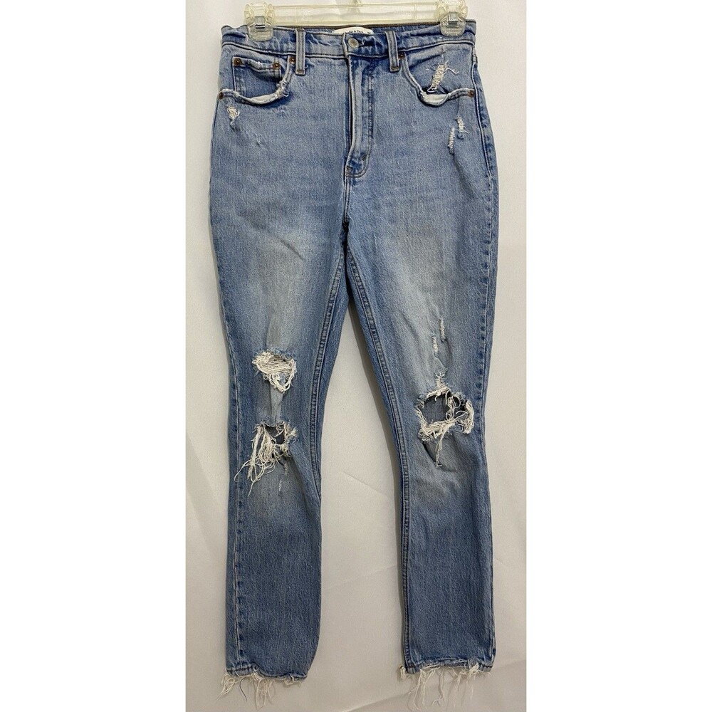 Abercrombie & Fitch The Skinny High Rise 26/2 Ripped Distressed Jeans